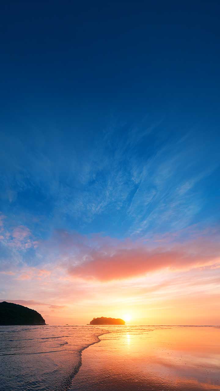Sunrise over beach