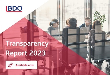 BDO Transparency Report 2023 cover page