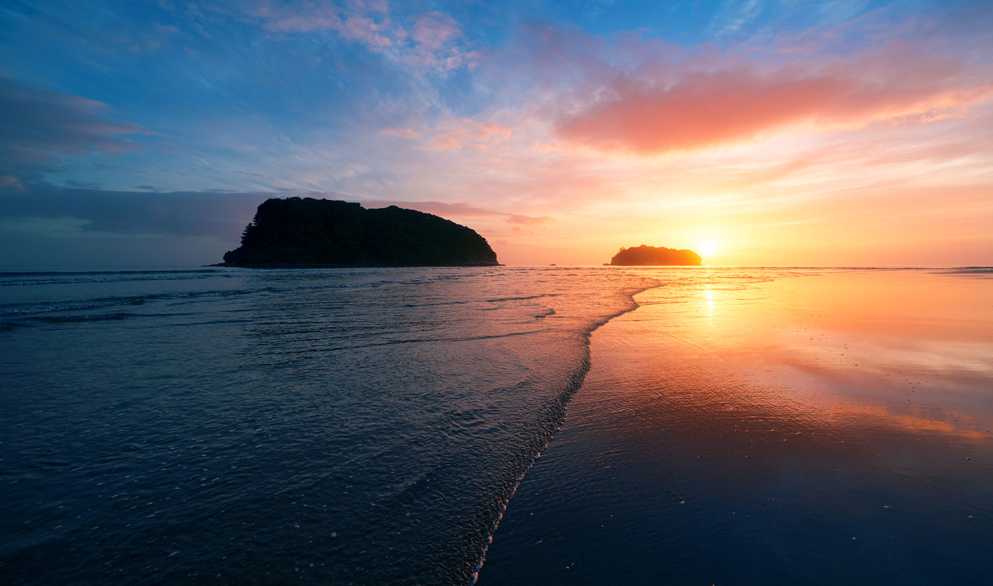 sunrise over beach